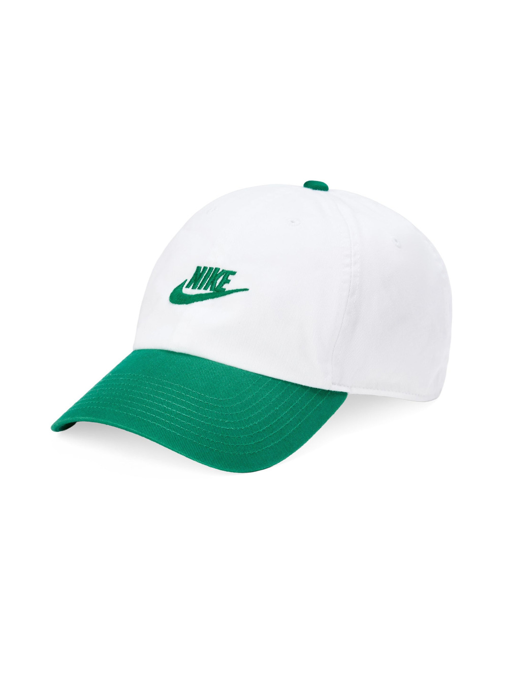 Unisex Adult Club Unstructured Futura Wash Cap | White, Malachite | Size L-XL